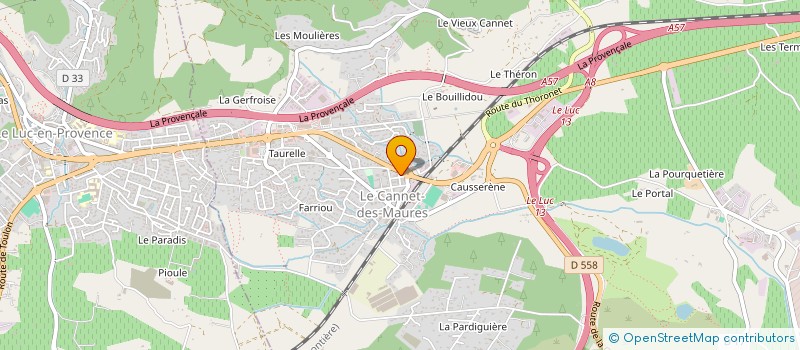 localisation de l'entreprise BOUVERET MARTIN NGUYEN  LE CANNET-DES-MAURES