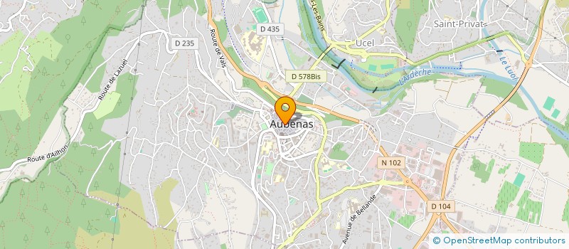 localisation de l'entreprise BOUVET à AUBENAS