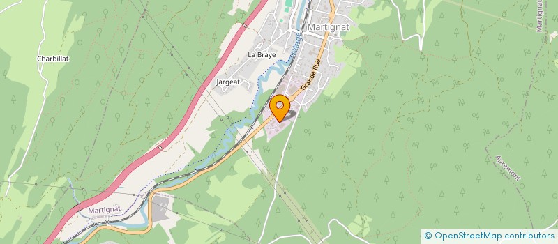 localisation de l'entreprise BOUVET IMMOBILIER à MARTIGNAT