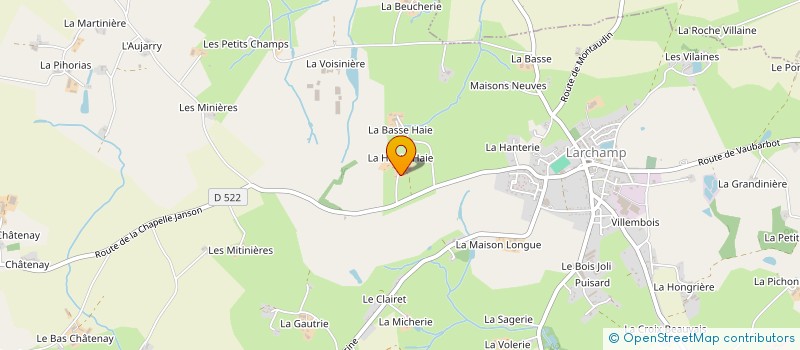 localisation de l'entreprise BOUVIER CORENTIN  LARCHAMP