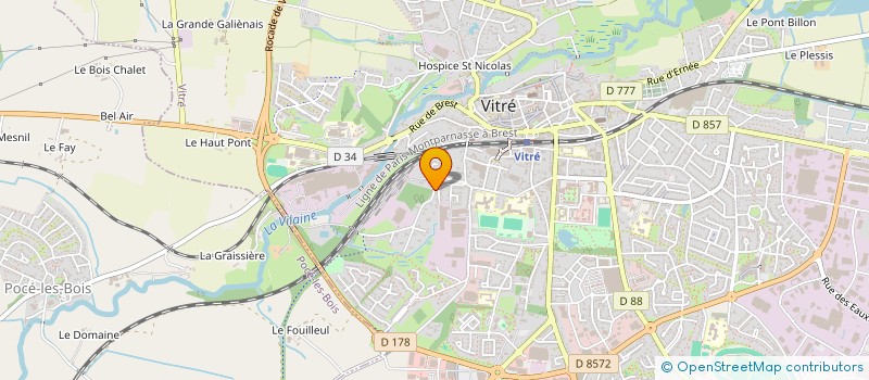 localisation de l'entreprise BOUVIER INVEST à VITRE