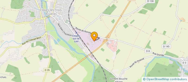 localisation de l'entreprise BOUVIER MENUISERIE à CLOYES-LES-TROIS-RIVIERES