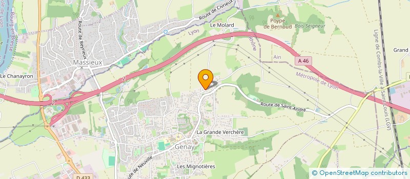 localisation de l'entreprise BOUVIER PAYSAGE SERVICE à GENAY