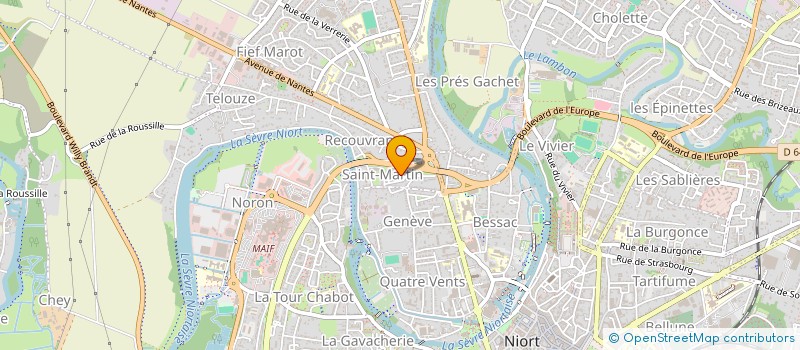 localisation de l'entreprise BOUVRON  NIORT