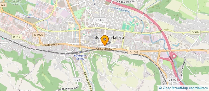 localisation de l'entreprise BOUZARD ET JOUCLARD à BOURGOIN-JALLIEU