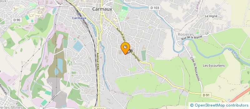 localisation de l'entreprise BOUZAT TRANSPORTS  ROSIERES