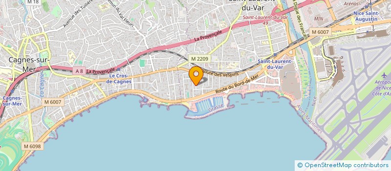 localisation de l'entreprise BOVA à SAINT-LAURENT-DU-VAR