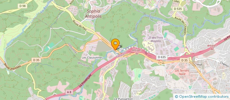 localisation de l'entreprise BOVA FRANCE à VALBONNE
