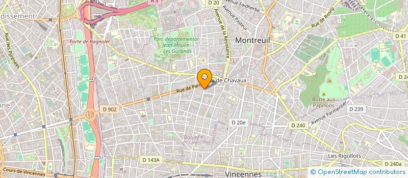 localisation de l'entreprise BOVET GEOMETRE à MONTREUIL
