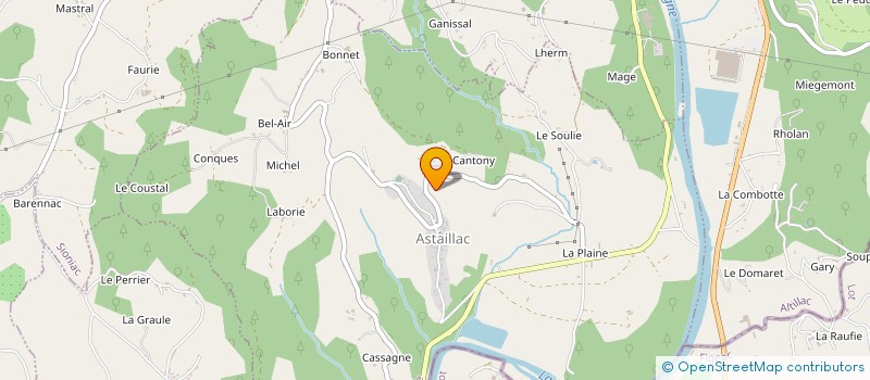 localisation de l'entreprise BOVI NEGOCE  ASTAILLAC