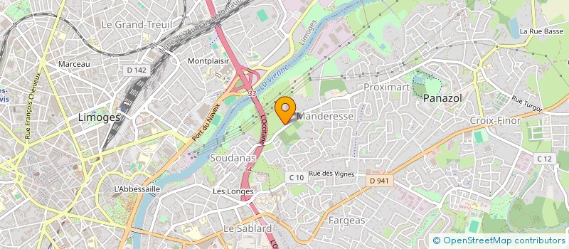 localisation de l'entreprise BOVINS CROISSANCE HAUTE VIENNE à PANAZOL