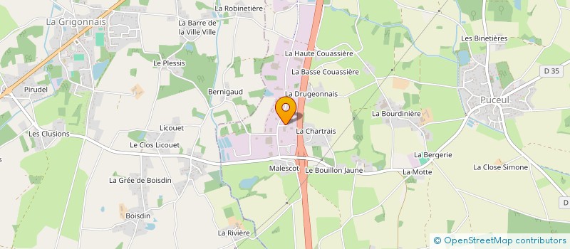 localisation de l'entreprise BOVIS ATLANTIQUE à PUCEUL