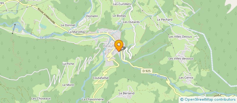 localisation de l'entreprise BOVOLENTA MENUISERIE à BEAUFORT