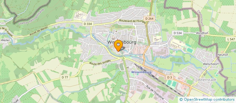 localisation de l'entreprise BOWAL à WISSEMBOURG