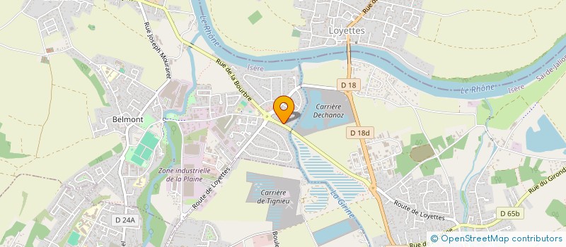 localisation de l'entreprise BOWLING 110  TIGNIEU-JAMEYZIEU