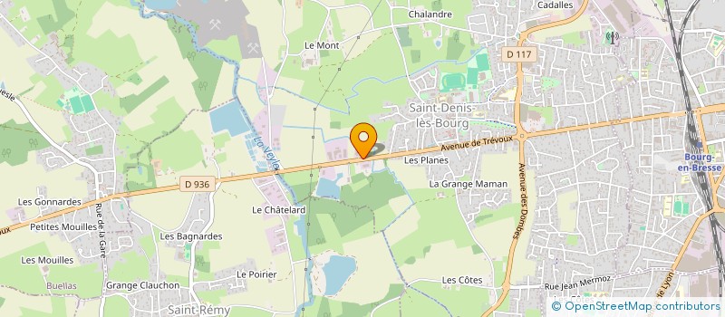 localisation de l'entreprise BOWLING CLUB BRESSAN DE SAINT DENIS LES BOURG  SAINT-DENIS-LES-BOURG