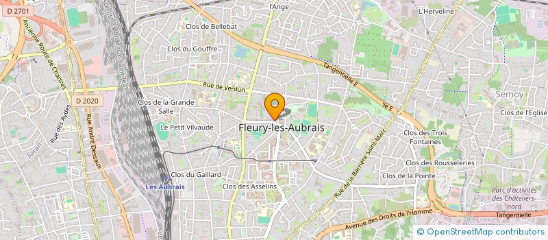 localisation de l'entreprise BOWLING CLUB FLEURYSSOIS à FLEURY-LES-AUBRAIS