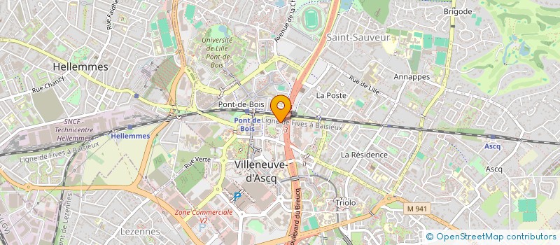 localisation de l'entreprise BOWLING CLUB VAN GOGH  VILLENEUVE-D'ASCQ