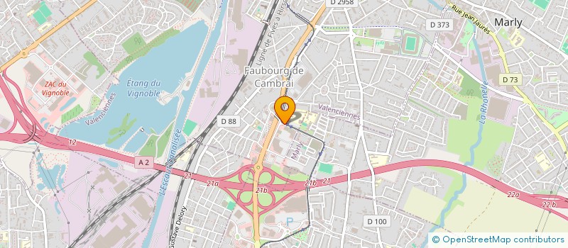 localisation de l'entreprise BOWLING DU HAINAUT à VALENCIENNES