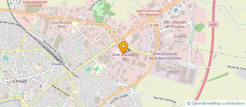 localisation de l'entreprise BOXAD à CHOLET