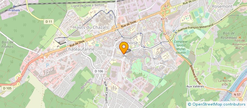 localisation de l'entreprise BOXE FRANCAISE DE PLANOISE à BESANCON