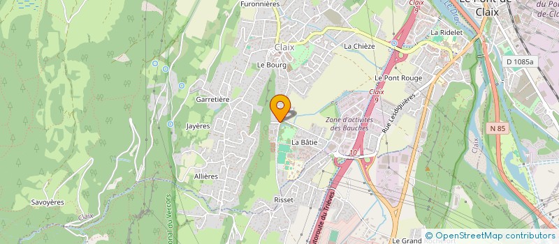 localisation de l'entreprise BOXES - KICK BOXING & ARTS MARTIAUX DE CLAIX  CLAIX