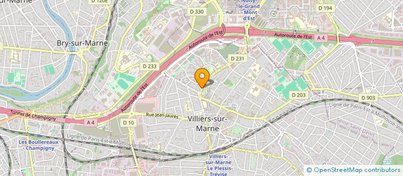 localisation de l'entreprise BOXING CLUB DE VILLIERS SUR MARNE à VILLIERS-SUR-MARNE