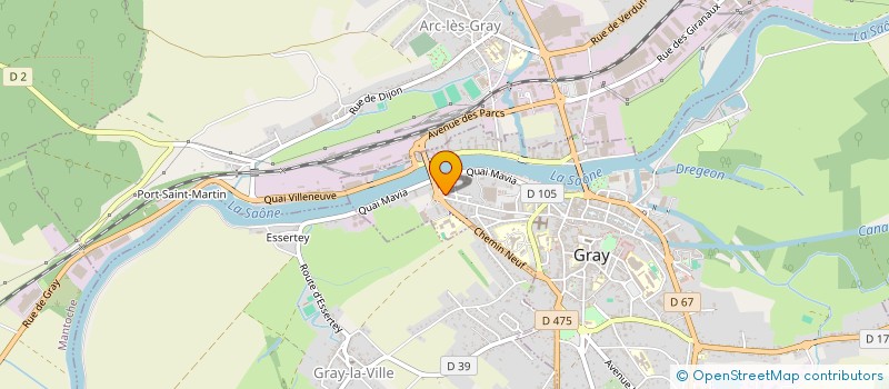 localisation de l'entreprise BOXING CLUB GRAYLOIS  GRAY