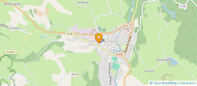 localisation de l'entreprise BOXING CLUB RIOMOIS 15 à RIOM-ES-MONTAGNES