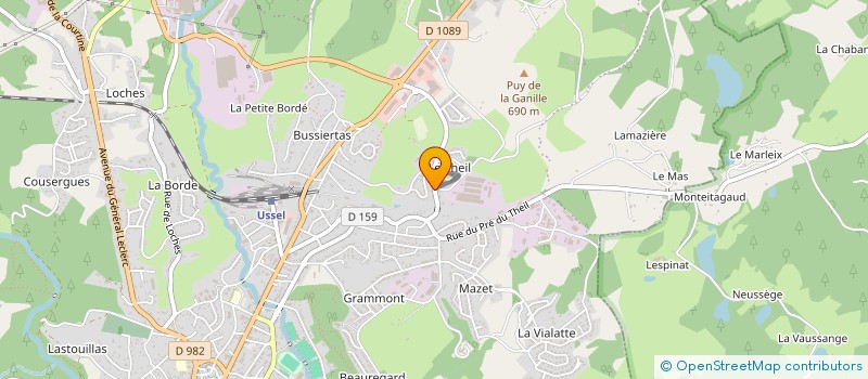 localisation de l'entreprise BOXING CLUB USSELLOIS  USSEL