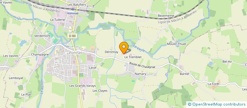 localisation de l'entreprise BOYAUDERIE AINDINOISE à VONNAS