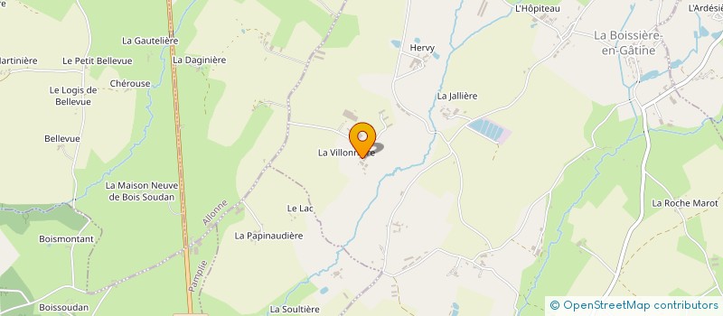localisation de l'entreprise BOYE ACCOUVAGE à LA BOISSIERE EN GATINE