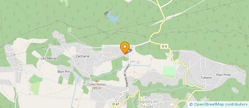 localisation de l'entreprise BOYER MAINTENANCE ET REPARATION TP AGRICOLE  BAGNOLS-EN-FORET