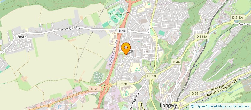 localisation de l'entreprise BOYS FUTSAL à LONGWY