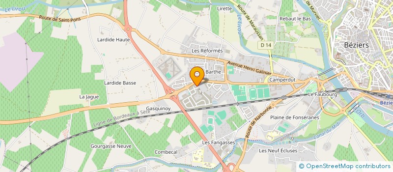localisation de l'entreprise BOZKURT FACADES à BEZIERS