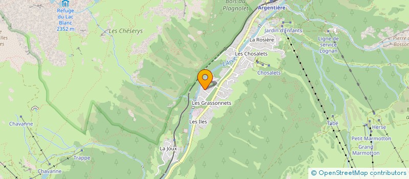 localisation de l'entreprise BOZON RAVANEL TP  CHAMONIX-MONT-BLANC