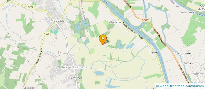 localisation de l'entreprise BOZOULS TP  BARRY-D'ISLEMADE