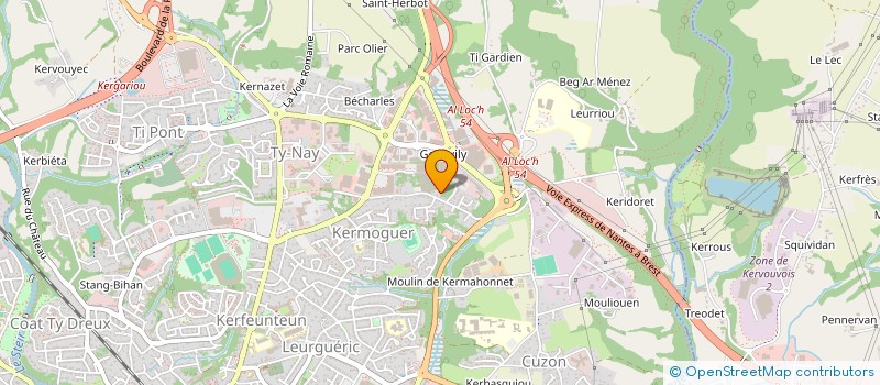 localisation de l'entreprise BP AT  QUIMPER