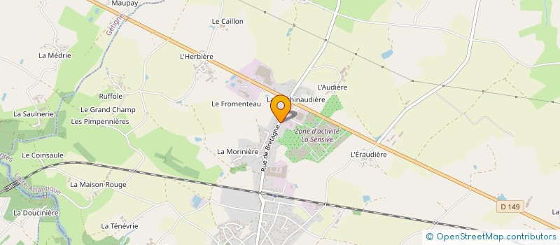 localisation de l'entreprise BP AUTO 44 à BOUSSAY