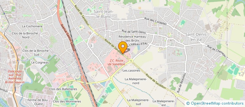 localisation de l'entreprise BP AUTOS à SAINT-DENIS-EN-VAL