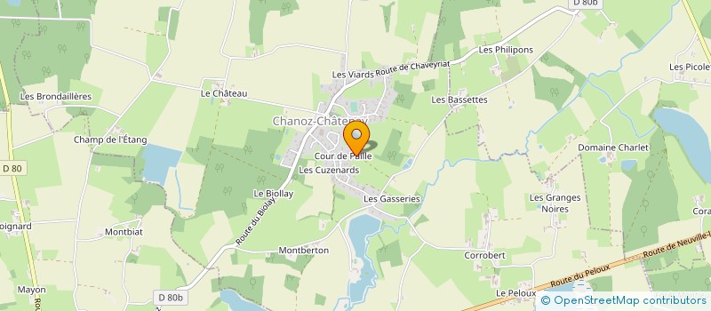 localisation de l'entreprise BP COUVRE-TOIT à CHANOZ-CHATENAY