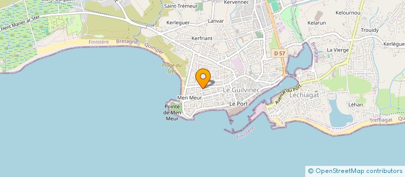 localisation de l'entreprise BP CREATION 29  GUILVINEC