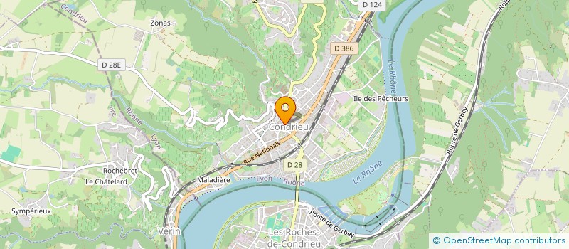 localisation de l'entreprise BP ELEC  CONDRIEU