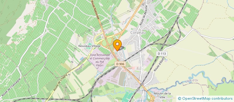 localisation de l'entreprise BP EVENTS  CORPEAU