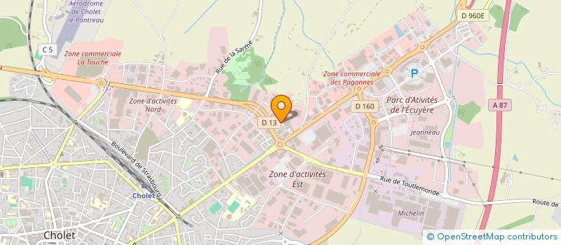 localisation de l'entreprise BP EVOLUTION à CHOLET