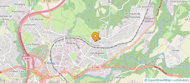 localisation de l'entreprise BP FACADES  P. BRUSSOZ ET JP. PECCOUX  ARGONAY