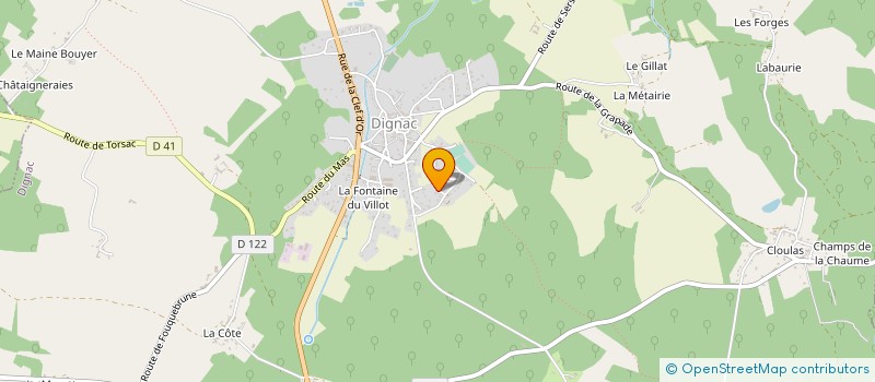 localisation de l'entreprise BP IMMO  DIGNAC