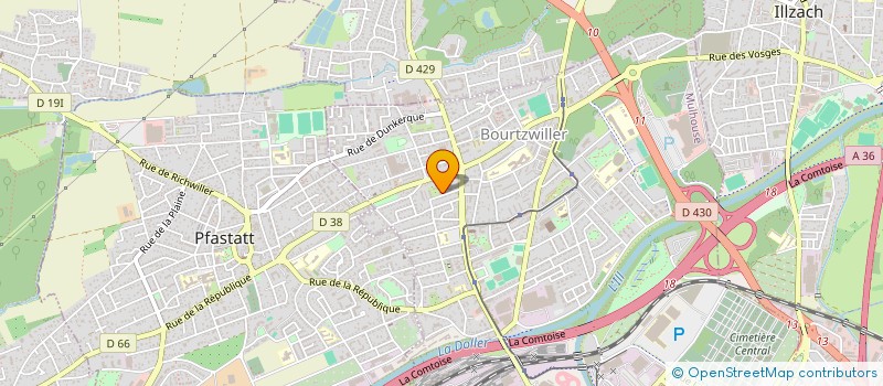 localisation de l'entreprise BP LOC  MULHOUSE