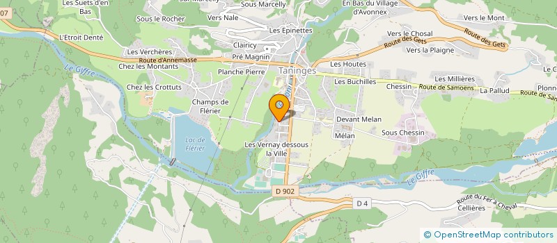 localisation de l'entreprise BP MENUISERIE  TANINGES