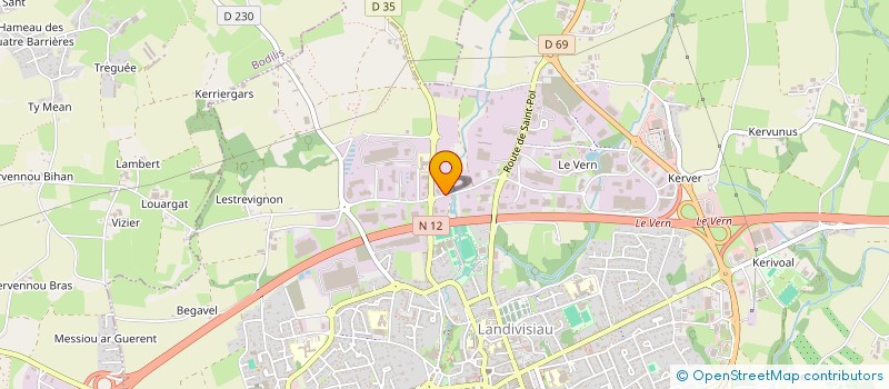 localisation de l'entreprise BP METAL à LANDIVISIAU